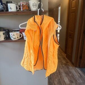 Lululemon glacier Bright Orange Quilted Vest